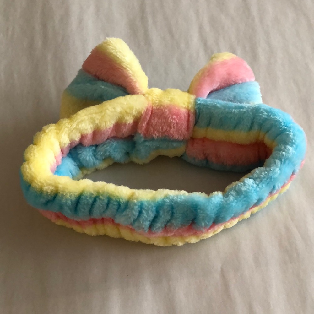 POP MODERN.C, Finger Puff, Spa Headband, Pink, Blue, Yellow, Trio - Picture 13 of 13